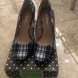 Woman’s checkered heels